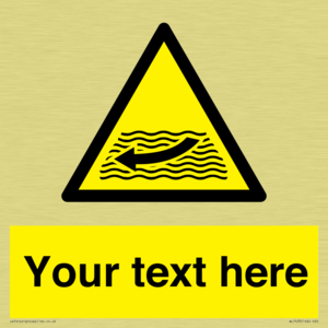 Custom Warning strong river flows